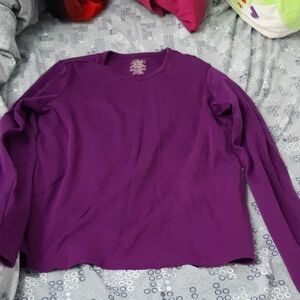 LLBean Purple Long Sleeve Womens Shirt XS . Like New